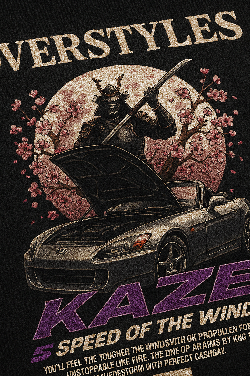 Overstyles — KAZE Samurai Speed Oversized T-Shirt
