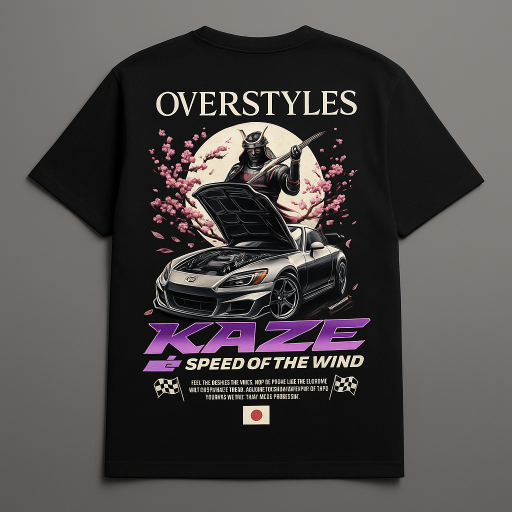 Overstyles — KAZE Samurai Speed Oversized T-Shirt