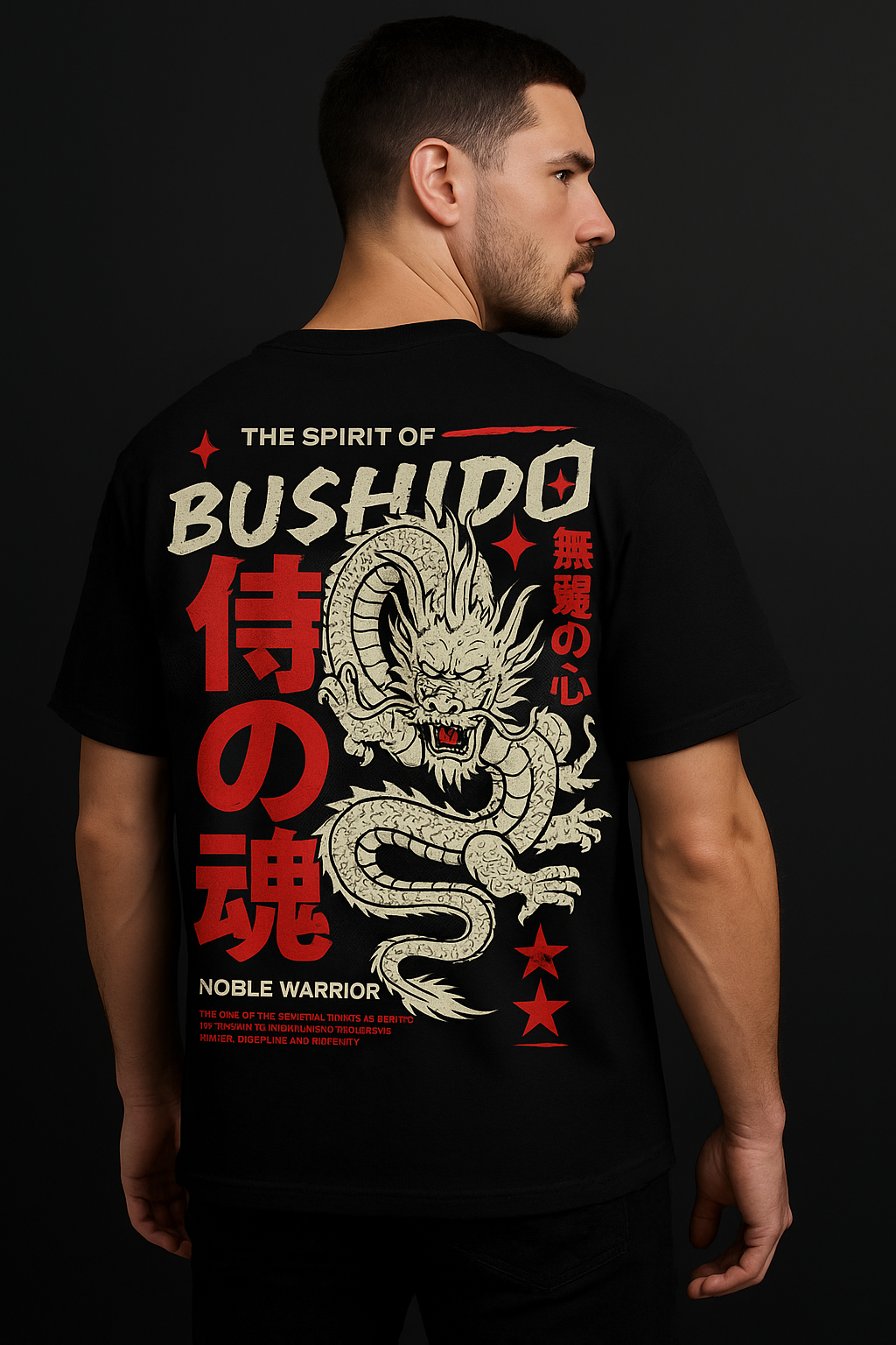 OVERSTYLES - Bushido Dragon Oversized Graphic Tee – Spirit of the Samurai